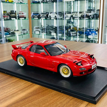 Solido Mazda RX7 Type RS (FD35) 1/18 Diecast Model Car Red - detailed collector display model
