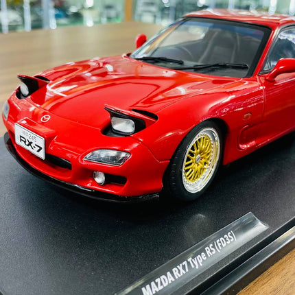 Solido Mazda RX7 Type RS (FD35) 1/18 Diecast Model Car Red - scale model for display