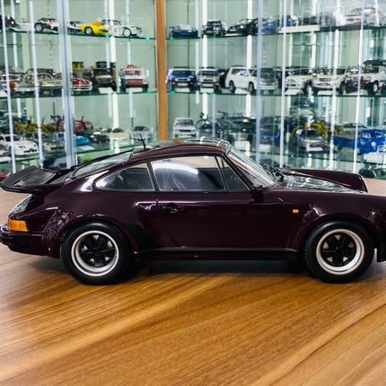 Minichamps 1/12 Porsche 911 Turbo 1977 Brown Diecast Model Car - collectible scale model car