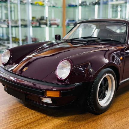 Minichamps 1/12 Porsche 911 Turbo 1977 Brown Diecast Model Car - collector edition scale model
