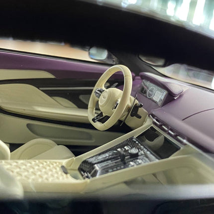 MotorHelix 1/18 Resin Aston Martin DB12 Coupe Zenith White - detailed die-cast style model