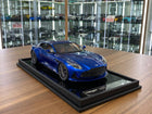 MotorHelix 1/18 Resin Aston Martin DB12 Coupe Ion Blue Limited Edition - detailed collector display model