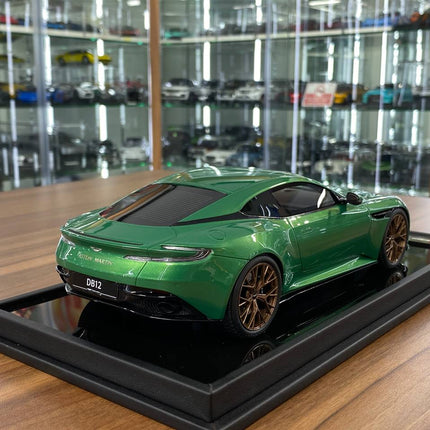 MotorHelix 1/18 Aston Martin DB12 Coupe Resin Model Iridescent Emerald Limited 199 - fine detailed model replica