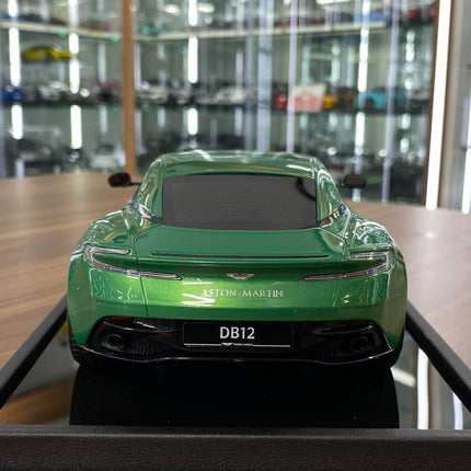 MotorHelix 1/18 Aston Martin DB12 Coupe Resin Model Iridescent Emerald Limited 199 - premium collector scale model