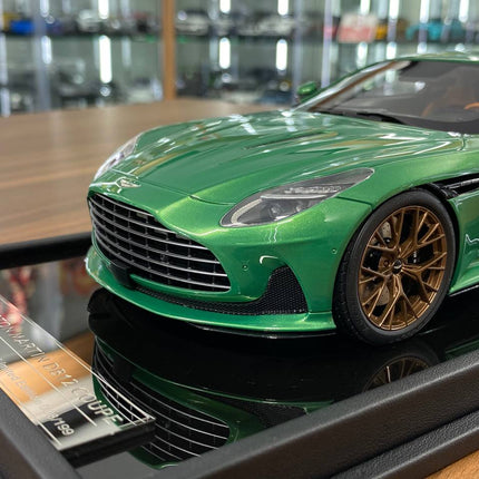 MotorHelix 1/18 Aston Martin DB12 Coupe Resin Model Iridescent Emerald Limited 199 - scale model for display