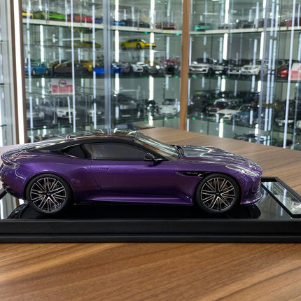 MotorHelix 1/18 Resin Aston Martin DB12 Coupe Digital Violet Limited 99pcs - collectible scale model car
