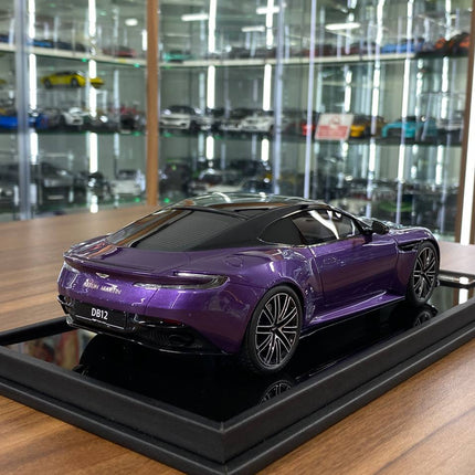 MotorHelix 1/18 Resin Aston Martin DB12 Coupe Digital Violet Limited 99pcs - fine detailed model replica
