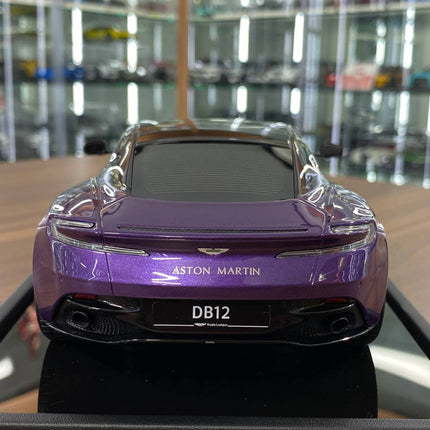 MotorHelix 1/18 Resin Aston Martin DB12 Coupe Digital Violet Limited 99pcs - premium collector scale model
