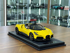 MR Collection Bugatti W16 Mistral 1:18 Yellow Resin Model Car - detailed collector display model