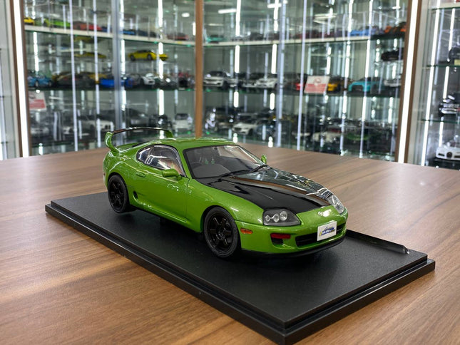 Solido 1/18 Toyota Supra MK4 A80 1993 Diecast Model Green Black - detailed collector display model