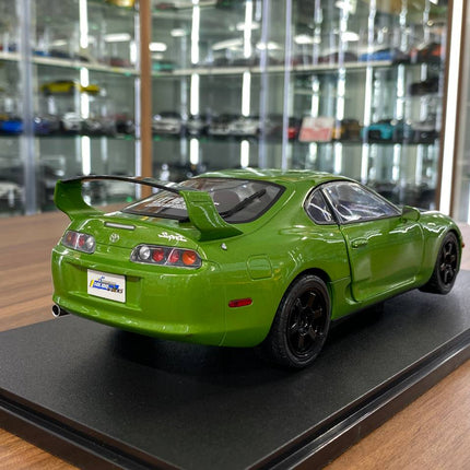 Solido 1/18 Toyota Supra MK4 A80 1993 Diecast Model Green Black - fine detailed model replica