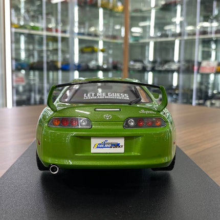 Solido 1/18 Toyota Supra MK4 A80 1993 Diecast Model Green Black - premium collector scale model