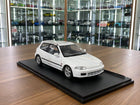 Solido 1/18 Diecast Honda Civic (EG6) 1991 White - detailed collector display model