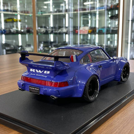 Solido 1/18 Diecast Porsche RWB Champagne Blue Model Car - fine detailed model replica