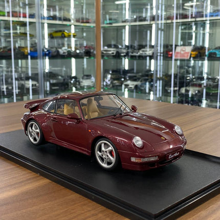 Solido Porsche 911 (993) Turbo 1/18 Diecast Model Car Brown - detailed collector display model