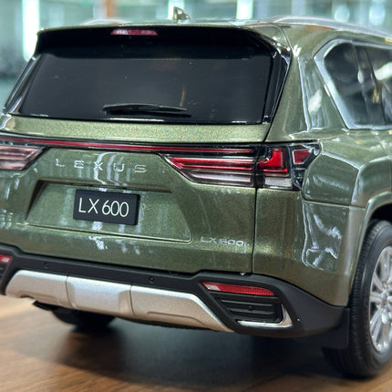 LCD Model Lexus LX 600 V6 2024 Nori Green 1:18 Diecast Model Car - detailed die-cast style model