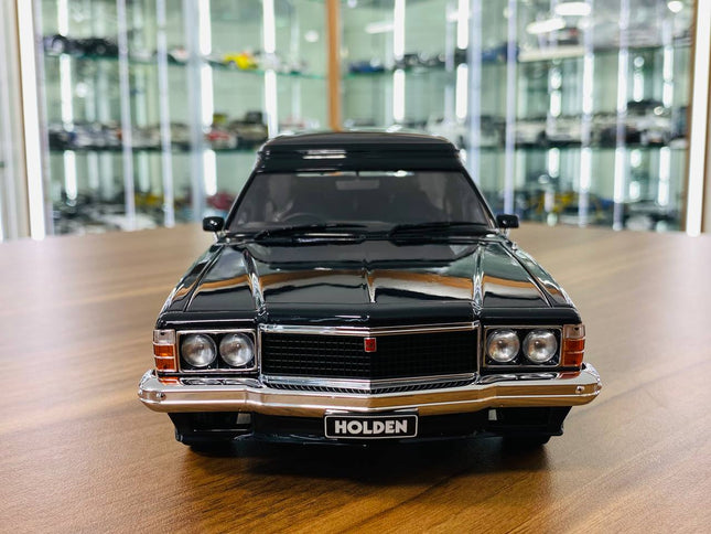 AutoArt Holden HZ Sandman Panel Van Black 1:18 Diecast Model Car - studio product photo of the scale model