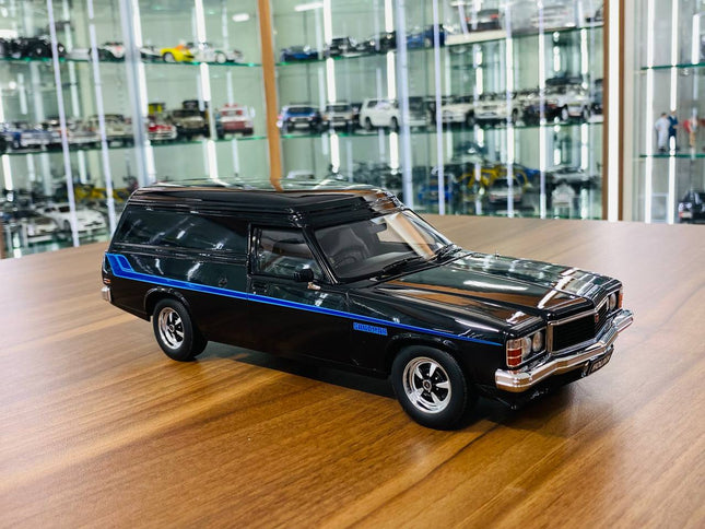 AutoArt Holden HZ Sandman Panel Van Black 1:18 Diecast Model Car - detailed collector display model