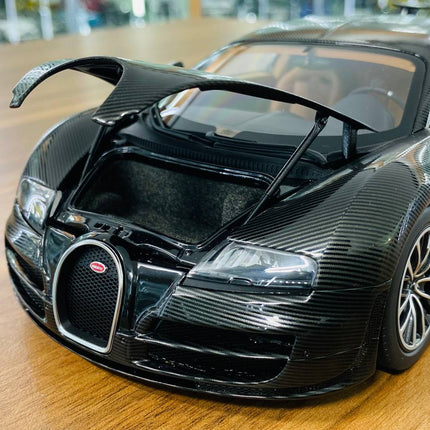 AutoArt Bugatti Veyron 16.4 Super Sport Black Carbon 1:18 Diecast Model Car - showroom-quality model replica