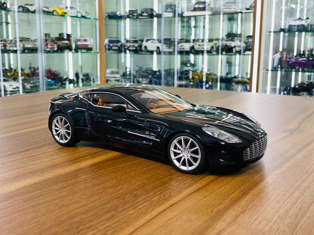 AutoArt Aston Martin One-77 Black 1:18 Diecast Model Car - detailed collector display model
