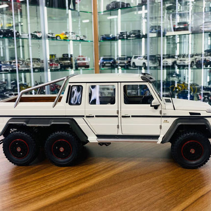 AutoArt Mercedes-Benz G 63 AMG 6x6 White 1:18 Diecast Model Car - detailed die-cast style model