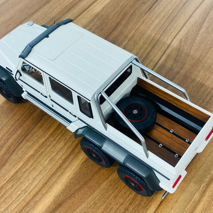 AutoArt Mercedes-Benz G 63 AMG 6x6 White 1:18 Diecast Model Car - premium collector scale model