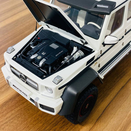 AutoArt Mercedes-Benz G 63 AMG 6x6 White 1:18 Diecast Model Car - scale model collectible piece