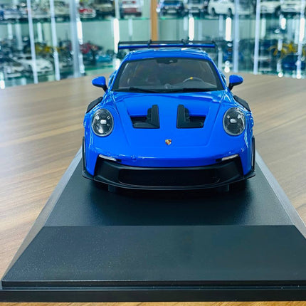 Minichamps 1/18 Porsche 911 (992) GT3 RS 2023 Diecast Model Blue - collectible scale model car