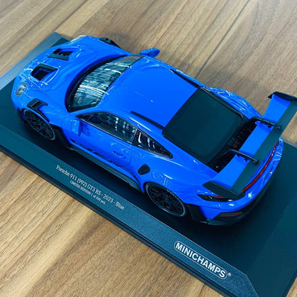 Minichamps 1/18 Porsche 911 (992) GT3 RS 2023 Diecast Model Blue - scale model for display