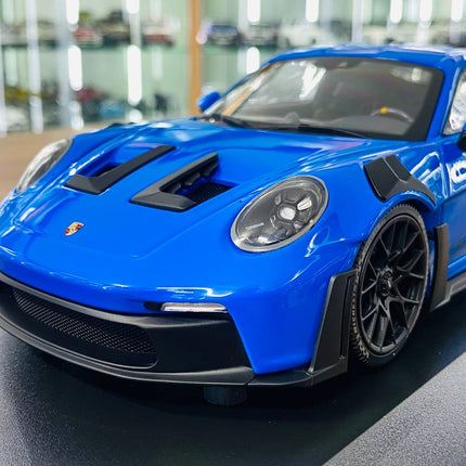 Minichamps 1/18 Porsche 911 (992) GT3 RS 2023 Diecast Model Blue - premium collector scale model