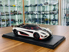 GT Spirit Koenigsegg AGERA RS 1:18 White Resin Model Car - detailed collector display model