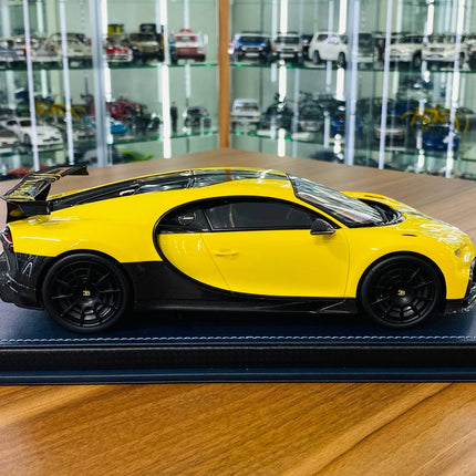 MR Collection Bugatti Chiron Super Sport 300+ 1:18 Yellow Resin Model - premium collector scale model