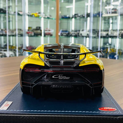 MR Collection Bugatti Chiron Super Sport 300+ 1:18 Yellow Resin Model - collectible scale model car