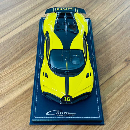 MR Collection Bugatti Chiron Super Sport 300+ 1:18 Yellow Resin Model - collector edition scale model