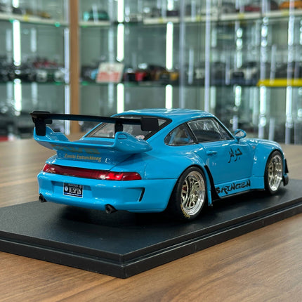 Solido 1/18 Diecast Porsche 911 (993) RWB Shingen 2018 Blue - fine detailed model replica