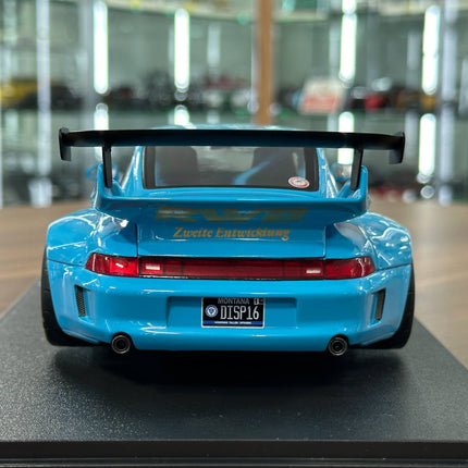 Solido 1/18 Diecast Porsche 911 (993) RWB Shingen 2018 Blue - premium collector scale model