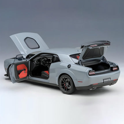 AutoArt Dodge Challenger R/T wide body Grey 1:18 Diecast Model Car - collectible scale model car