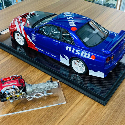 Motor Helix 1/12 Nissan Skyline Nismo GT-R R34 R-Tune Launch Version TAS Resin Model TAS 2000 - scale model for display