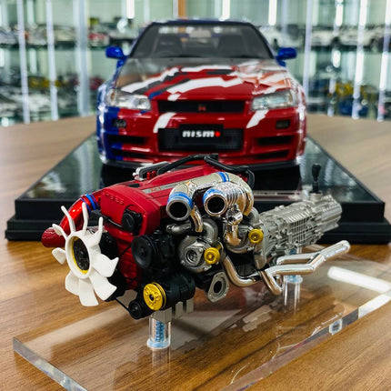 Motor Helix 1/12 Nissan Skyline Nismo GT-R R34 R-Tune Launch Version TAS Resin Model TAS 2000 - collector edition scale model