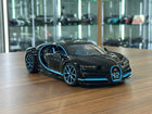 Bburago Chiron Zero 400 Zero 1:18 Diecast Car Black Blue - detailed collector display model