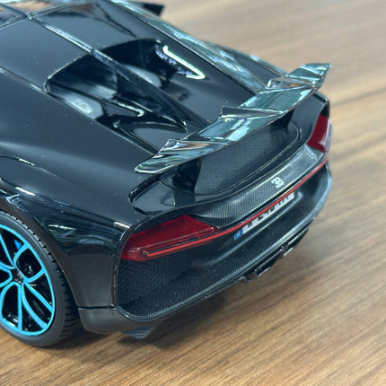 Bburago Chiron Zero 400 Zero 1:18 Diecast Car Black Blue - detailed die-cast style model