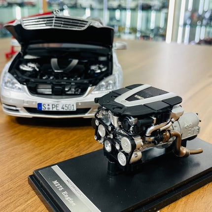 MotorHelix Mercedes-Benz S-Class S600L W221 1/18 Resin Model Iridium Silver - showroom-quality model replica