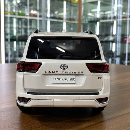 LCD Model Toyota Land Cruiser LC300 ZX White Full Opening 1:18 Diecast Model Car - premium collector scale model