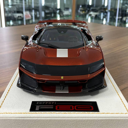 MR Collection Ferrari F80 1/18 Resin Model Rame Mica Livery Limited 99 Pcs - studio product photo of the scale model