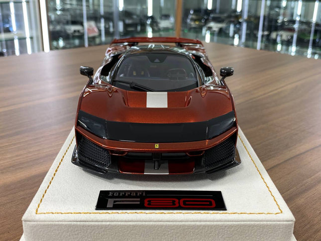 MR Collection Ferrari F80 1/18 Resin Model Rame Mica Livery Limited 99 Pcs - studio product photo of the scale model