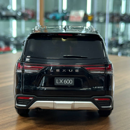 LCD Model Lexus LX 600 V6 2024 Black 1:18 Diecast Model Car - premium collector scale model