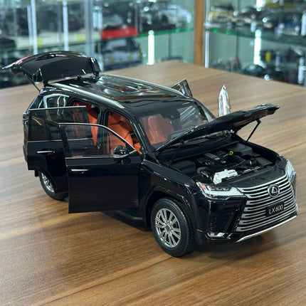 LCD Model Lexus LX 600 V6 2024 Black 1:18 Diecast Model Car - collector edition scale model
