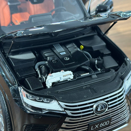 LCD Model Lexus LX 600 V6 2024 Black 1:18 Diecast Model Car - showroom-quality model replica