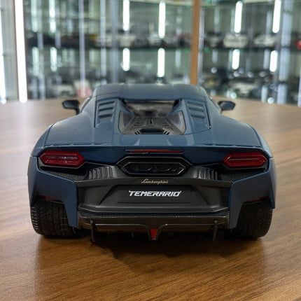 Bburago Lamborghini Temerario 2011 1/18 Matt Blue Diecast Model Car - premium collector scale model