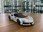 1/18 Metal Diecast Bburago Ferrari SF90 XX Stradale in Silver- Full Opening - detailed collector display model